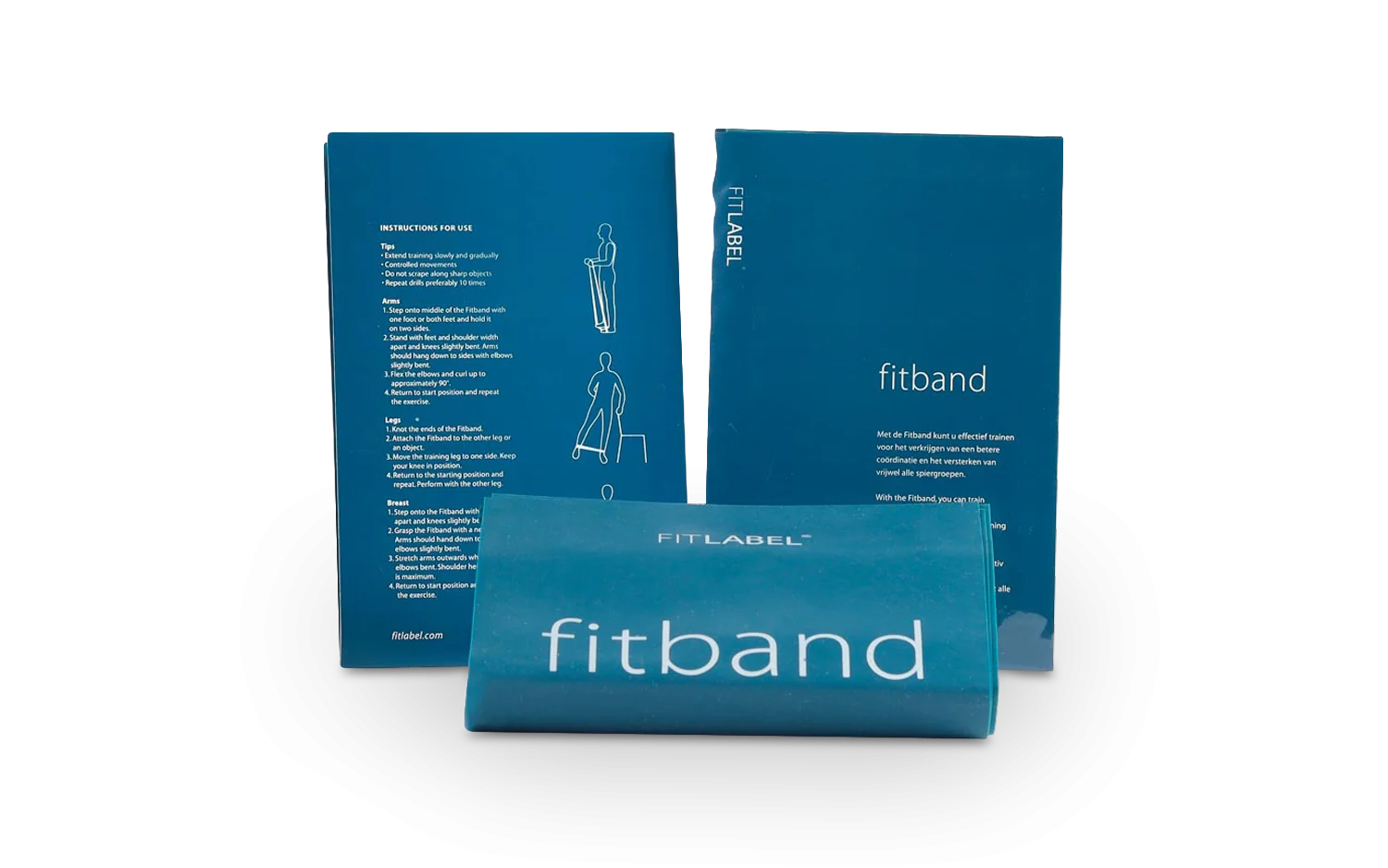 Fitband-Blauw-1.webp Fitband met oefeninstructies - Afbeelding 1
