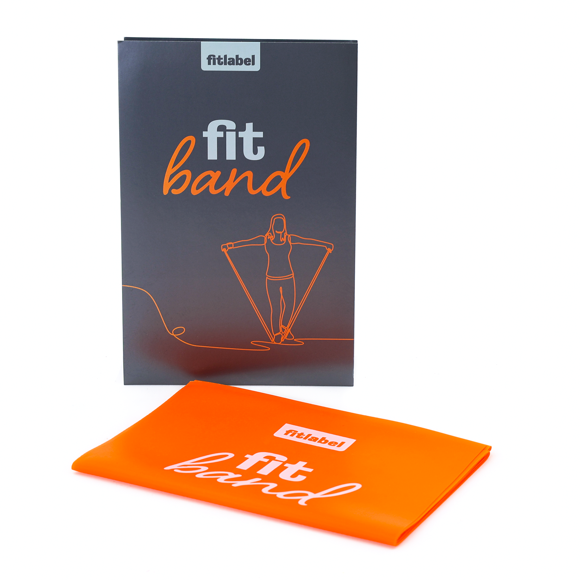 fitband oranje Fitband met oefeninstructies - Afbeelding 1